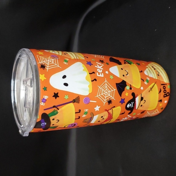 Clementine NWT Insulated Stainless Steel Tumbler Candy Corn in Costumes - Picture 3 of 6